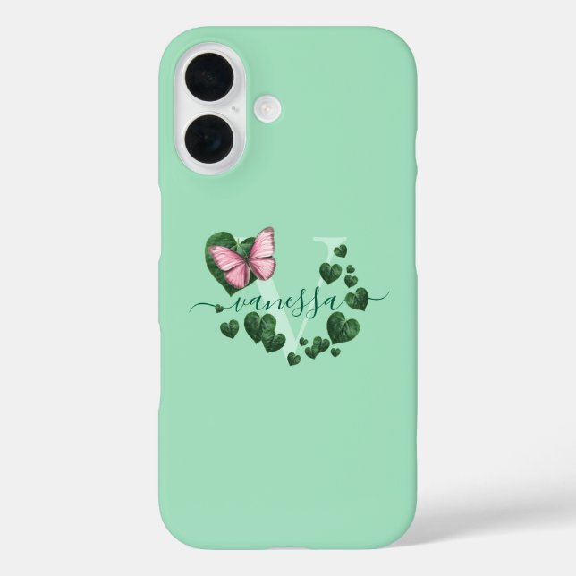 Funda iPhone 16 Heart-Shaped Leaves Bouquet (Reverso )