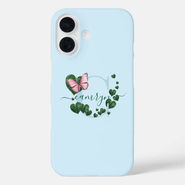 Funda iPhone 16 Heart-Shaped Leaves Bouquet (Reverso )