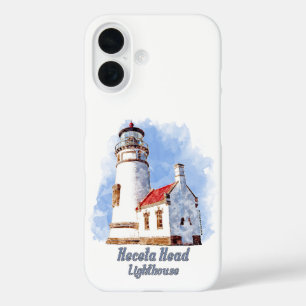 Funda iPhone 16 Heceta Head Lighthouse Watercolor - Oregón