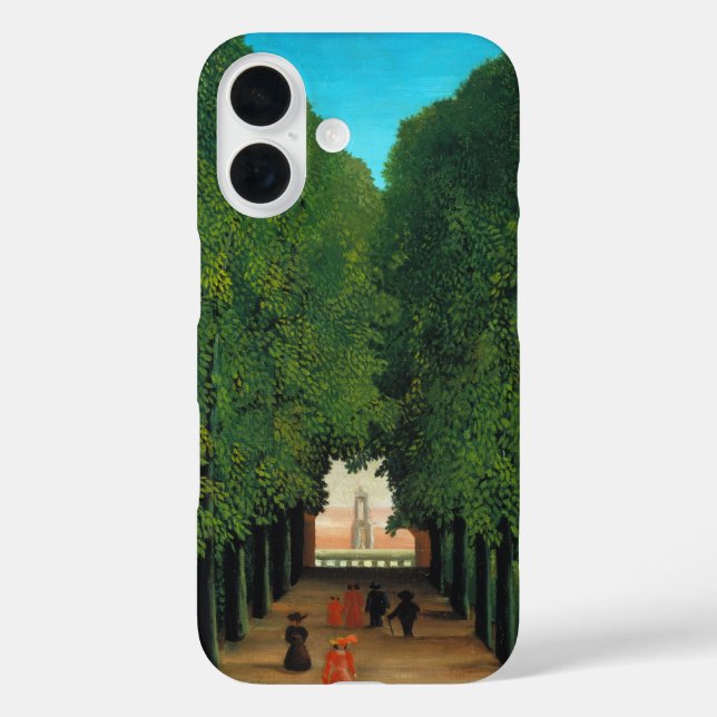 Funda iPhone 16 Henri Rousseau, Avenida en el Parque de Saint Clou (Reverso )