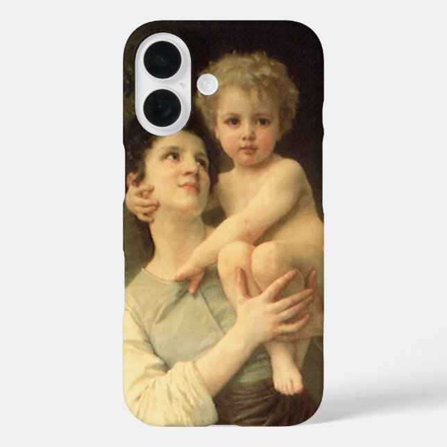 Funda iPhone 16 Hermano y hermana de William Adolphe Bouguereau (Reverso )