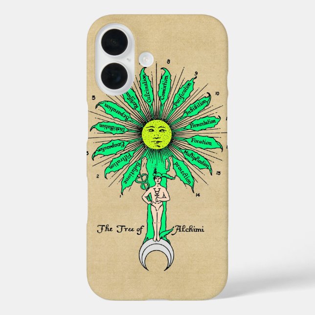 Funda iPhone 16 Hermes Tree of Alchemy (Reverso )