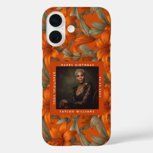 Funda iPhone 16 Hermosa fiesta de cumpleaños de flores de lirios p