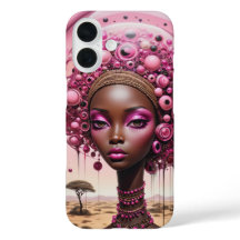 Hermosa portada surrealista de niña negra y morada