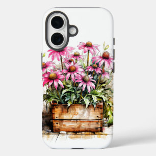 Funda iPhone 16 Hermosas flores de aster florecientes