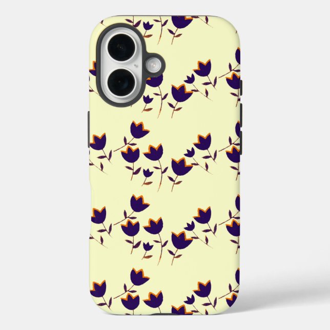 Funda iPhone 16 hermosas ideas florales. con tema floral (Reverso )