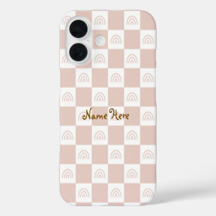 Funda iPhone 16 Hermoso patrón de tablero de ajedrez estético para