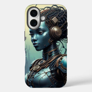 Funda iPhone 16 Hermoso robot desde lejos hacia el futuro