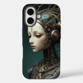 Funda iPhone 16 Hermoso robot retro