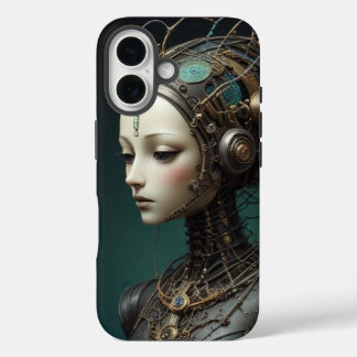 Funda iPhone 16 Hermoso robot retro