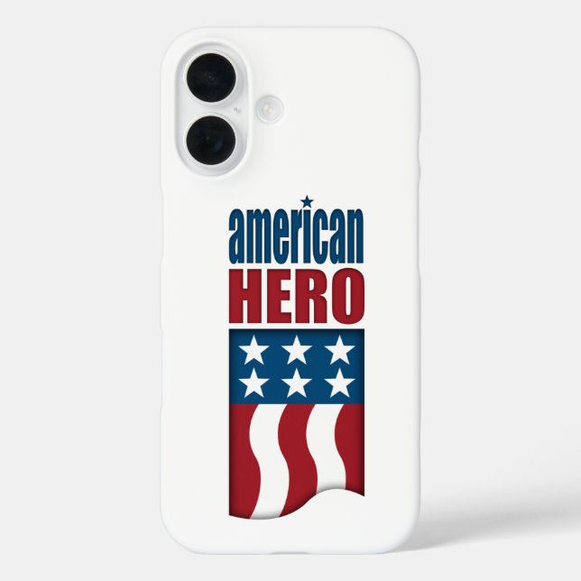Funda iPhone 16 Héroe americano (Reverso )