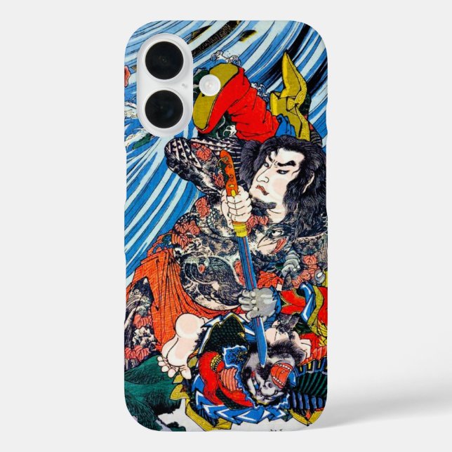Funda iPhone 16 Héroe legendario japonés de Guay Samurai (Reverso )