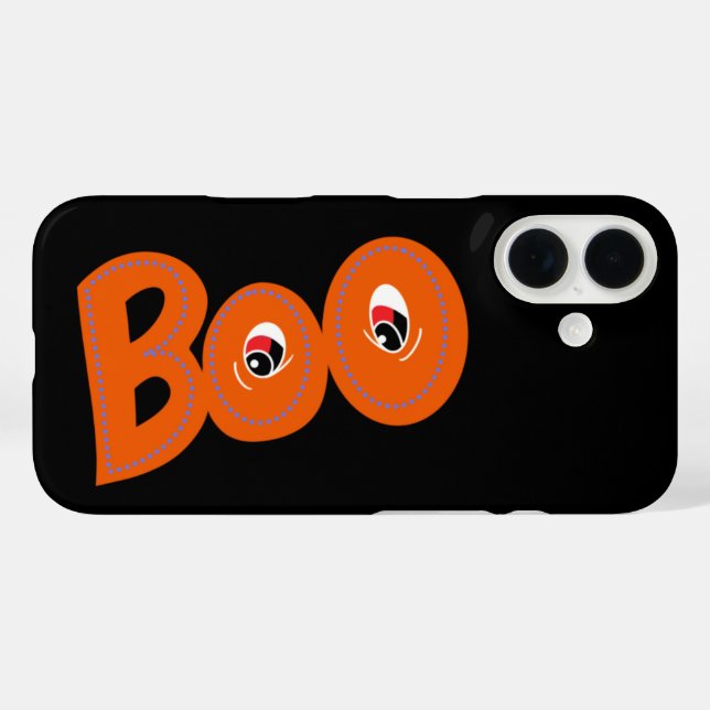 Funda iPhone 16 Hey Boo Te Asusté También A La Tipografía Dibujand (Reverso (Horizontal))