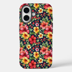 Funda iPhone 16 Hibisco Tropical Brillante