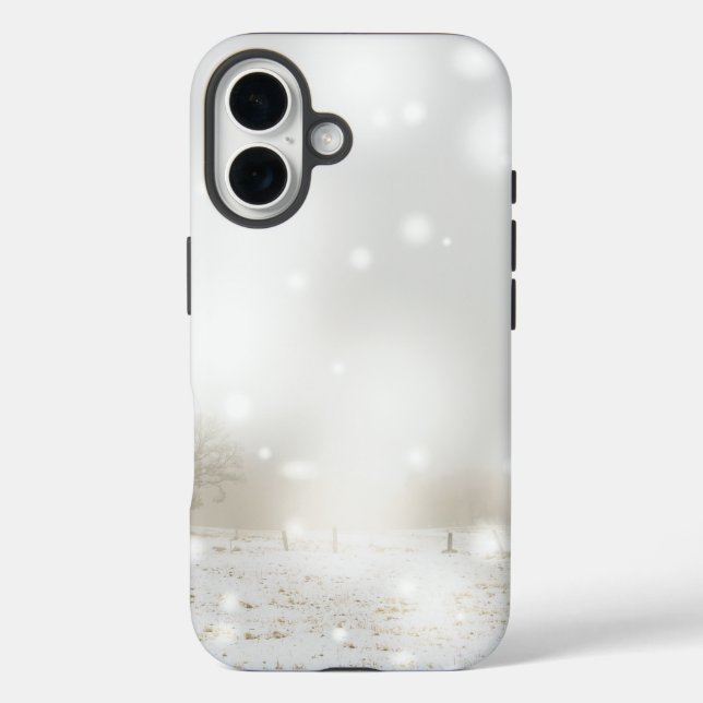 Funda iPhone 16 Hielo y nieve texturados (Reverso )