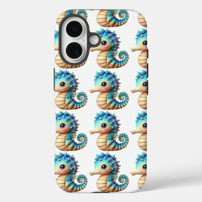 Funda iPhone 16 Hijahorse místico en Ocean Bliss (Reverso )