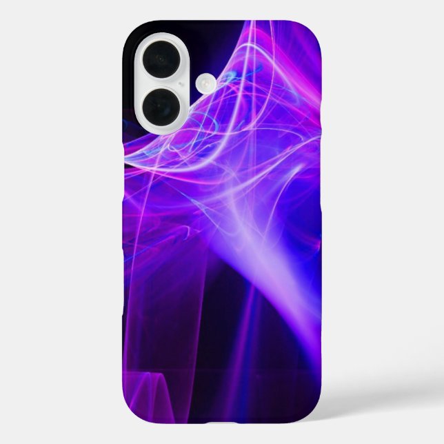 FUNDA iPhone 16 HINCHAS FRACTALES EN ROSA PURPLE AZUL (Reverso )