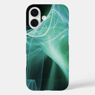 FUNDA iPhone 16 HINCHAS FRACTALES EN TURQUÍA AZUL VERDE VERDE AZUL