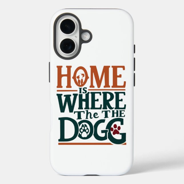 Funda iPhone 16 Hogar Con Perros (Reverso )