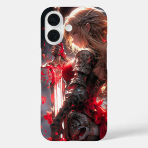 Funda iPhone 16 Hoja elegida del cielo Anime Valkyrie Warrior