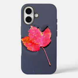 Funda iPhone 16 Hoja roja en el agua