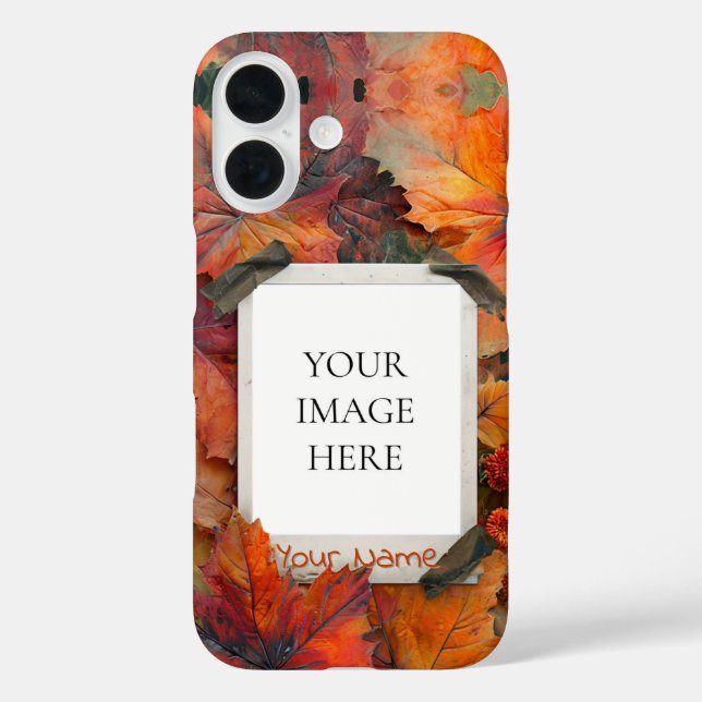 Funda iPhone 16 Hojas caídas (Reverso )