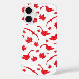 Funda iPhone 16 Hojas Canadá de Geese y Maple - Bandera canadiense