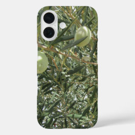 Funda iPhone 16 Hojas de árbol de oliva