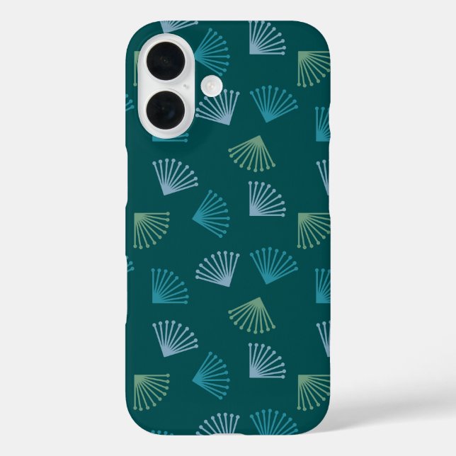 Funda iPhone 16 Hojas de Art Deco (Reverso )