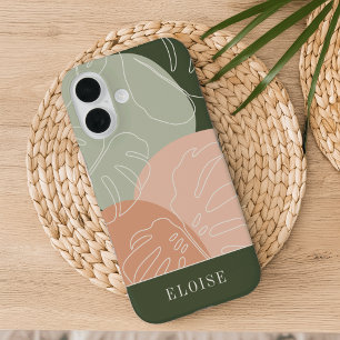 Funda iPhone 16 Hojas de Monstera Tropicales del Desierto y Boho F