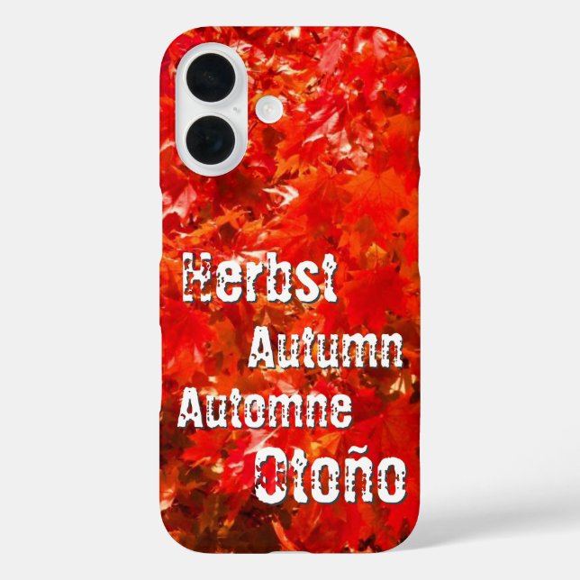 Funda iPhone 16 Hojas de otoño (Reverso )