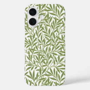 Funda iPhone 16 Hojas de sauce victorianas vintage de William Morr