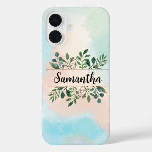 Funda iPhone 16 Hojas estéticas suaves y suaves personalizadas