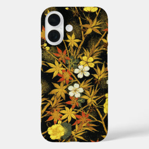 Funda iPhone 16 Hojas japonesas de otoño Antiguo Botánico