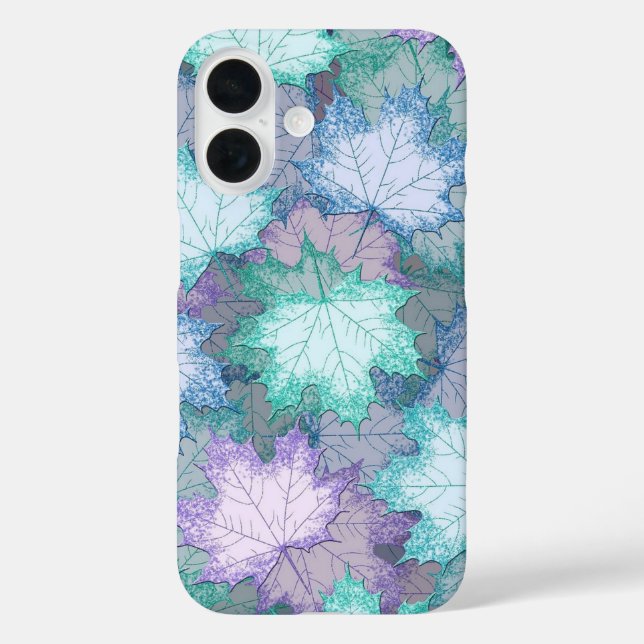 Funda iPhone 16 Hojas pastorales suaves (Reverso )