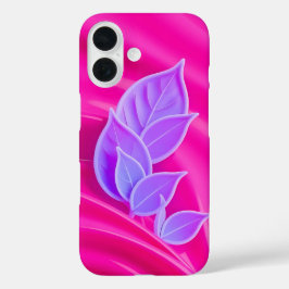 Funda iPhone 16 Hojas rosadas giradas - Estuche para iPhone Funda-