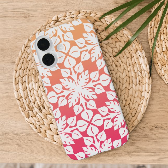 Funda iPhone 16 Hojas tropicales de Hawái | Gradiente de apertura  (Subido por el creador)
