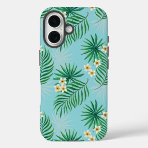 Funda iPhone 16 Hojas tropicales y flores