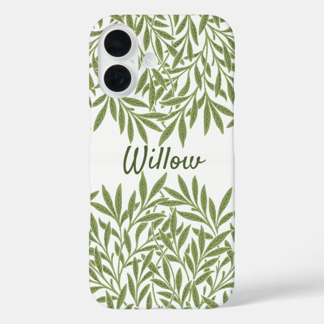 Funda iPhone 16 Hojas victorianas de William Morris (Reverso )