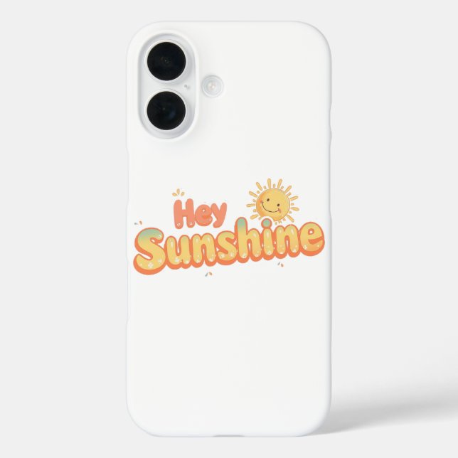 Funda iPhone 16 "Hola Sol" con Sol Sonriente (Reverso )