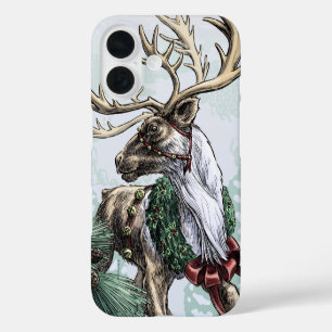 Funda iPhone 16 "Holiday Courier" Navidades Arte de renos