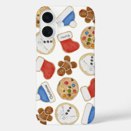 Funda iPhone 16 Holiday Treats Christmas Cookies Gingerbread Lady