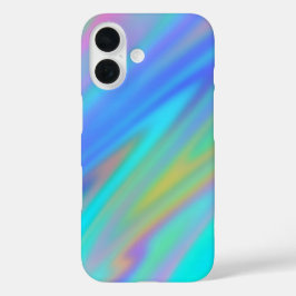 Funda iPhone 16 Holograma lujoso de lujo azul violeta