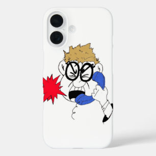 Funda iPhone 16 Hombre Enojado Gritando Por Teléfono