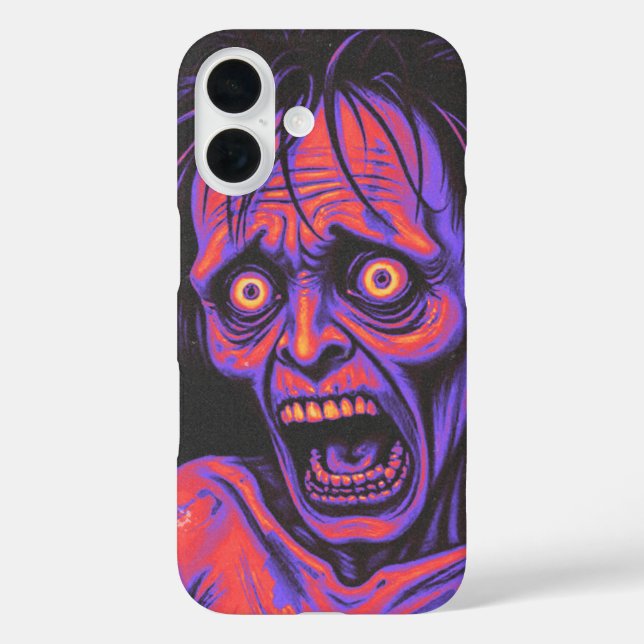 Funda iPhone 16 Hombre morado gritando (Reverso )
