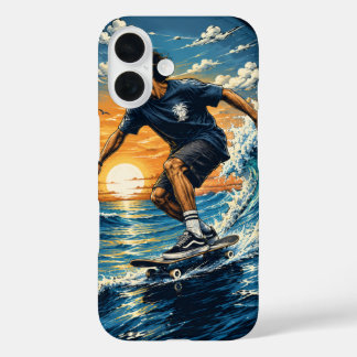 Funda iPhone 16 Hombre surfeando en las olas