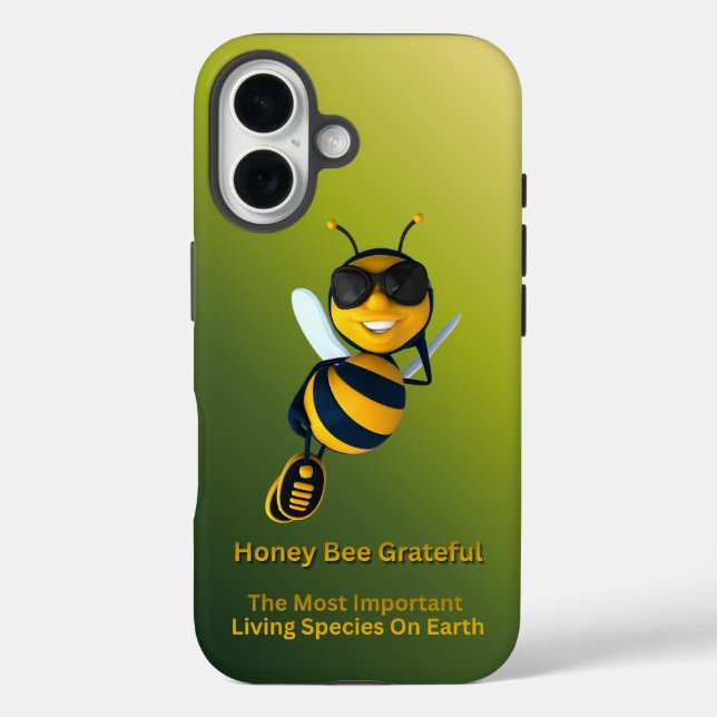 Funda iPhone 16 Honey Bee Grateful Graphic With Attitude (Reverso )