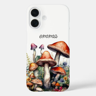 Funda iPhone 16 Hongos forestales encantados Personalizados