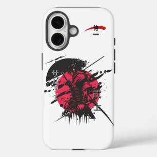 Funda iPhone 16 Honor Carmesí: Guerrero Samurái