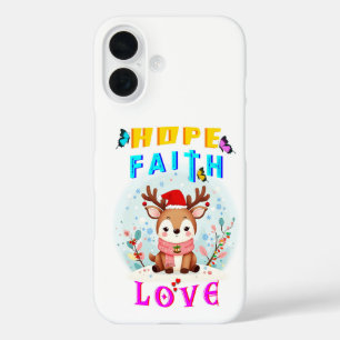Funda iPhone 16 Hope Faith Love